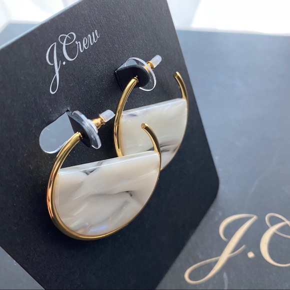 New J. Crew Acetate hoop earrings - Picture 3 of 9